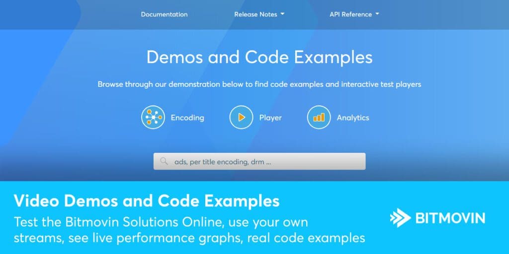 Demo and code examples for the bitmovin video infrastructure