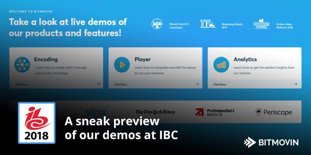 Bitmovin video delivery demos at IBC
