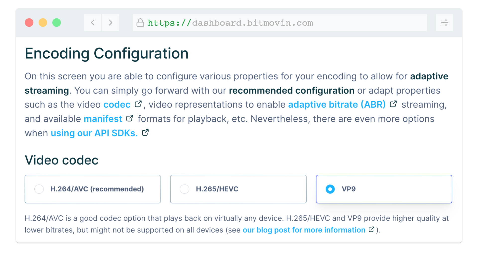 vod encoding configuration