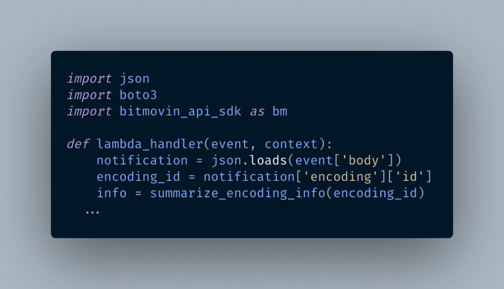 Importing Encoding Data_Lambda Function 2_Python Code Snippet