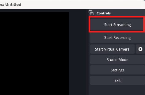 OBS : Start Streaming
