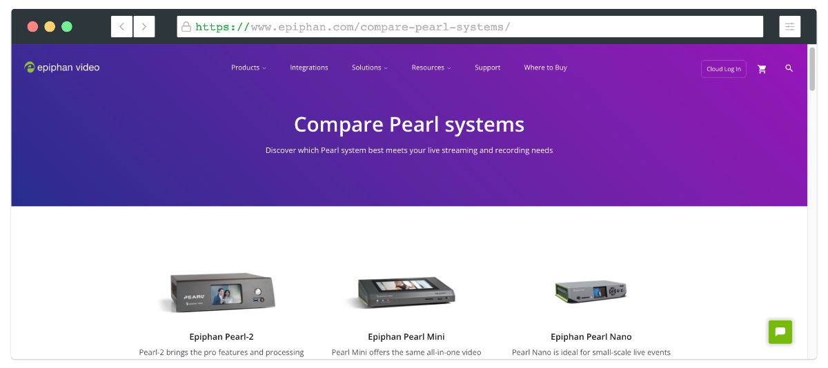 epiphan pearl live streaming encoder