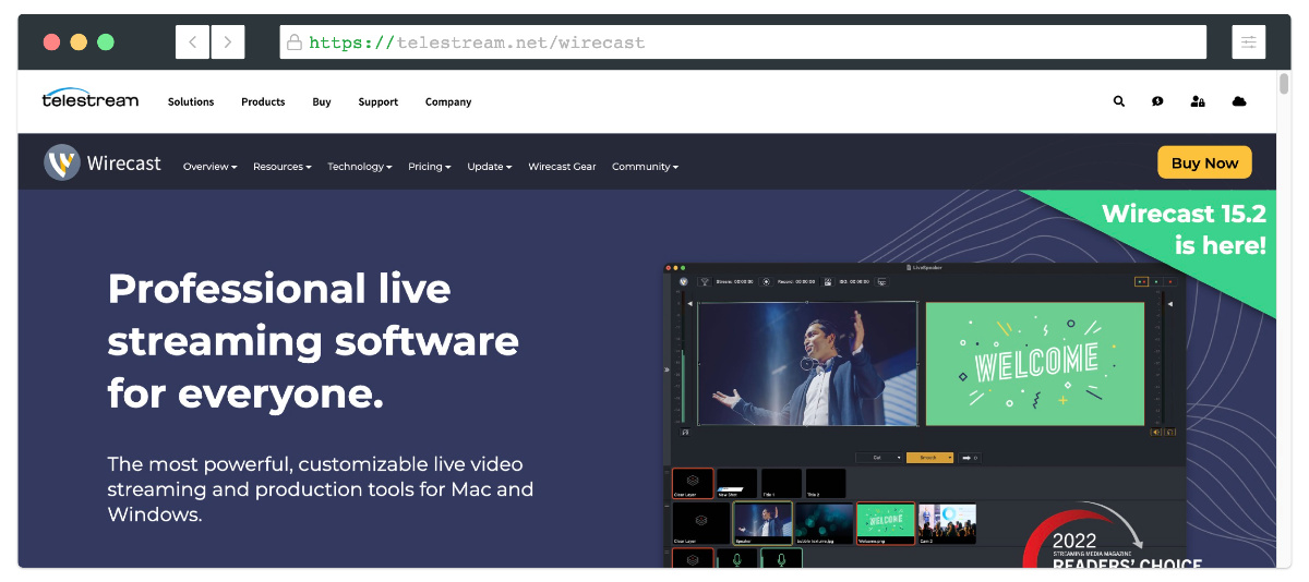 wirecast live streaming encoder